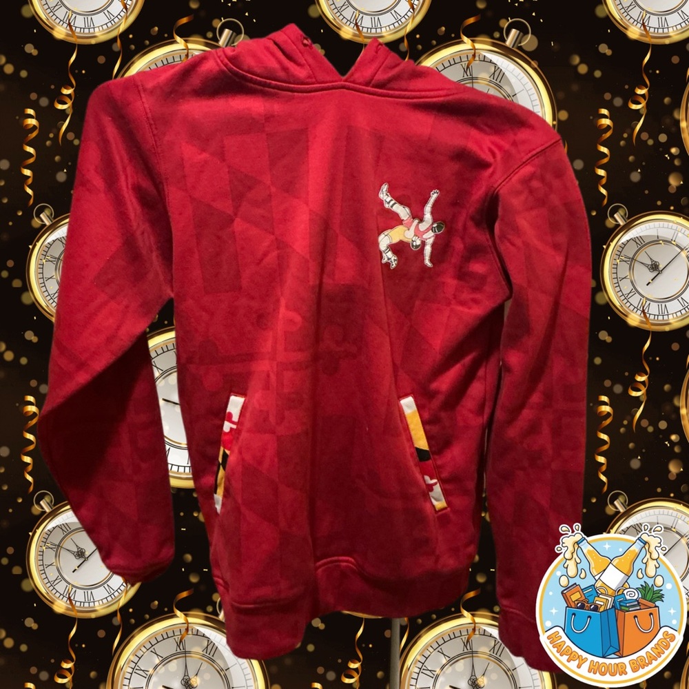 Kids Maryland Flag Wrestling Hoodie Size XS Pre Owned